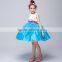 Wholesale clothing high quality fashion splicing girls party wear gown ball dress kids