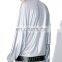 Custom Metallic Silver Surplice Dress with Batwing Long Sleeves