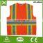 Factory made 100%polyester fabric mesh /knit reflective tape work tape security vest