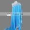 Fashion Blue One Shoulder Lace Hem Pearl Beads 2017 Plus Size Muslim Evening Dress