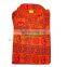 half sleeve short yoga kurta in cotton, size : chest 112 x height 69 x sleeve 25 centimeters.