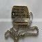 Custom 3D antique gold army tags with ball chain