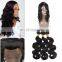 brazilian hair 360 lace frontal with bundles 100% virgin hair unprocessed hair extension human