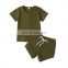 Summer Girl's Sets Leisure Short-Sleeved T-shirt Shorts Children's Clothing Wholesale