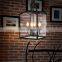 LED Industrial Pendant Lamps Halogen Retro Iron Black Bar Pendant Lamps