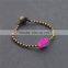 Fashion wax cord woven pink charm -jewelry wholesale lots XE09-0191