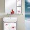 Economical Henan PVC bathroom wall cabinet , wall hung vanity with mirror