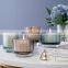 Elegant Home Decoration Clear Glass Candle Holder Colorful Candle Jars For Wedding Centerpieces