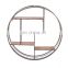 Wholesale High Quality Round Metal Mount Hanging Shelf Decoration Wooden Wall Shelf For Living Room