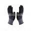 Grey cotton nitrile foam gloves for construction work