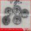 gunmetal triangle logo special hole metal ribbon button