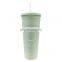 Hot Selling Multi Color Double Wall Studded Matte Plastic Tumblers Cup Studded Coffee Tumbler Cups with Lid