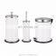 New Design Pedal Bin Embossed Roman Cover SS Powder Coating Pedal Bin White Kitchen Bathroom Garbage Waste Bin