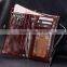 Top oil wax cowhide leather car key case key holder for men Multi-functional wallet with wristlet