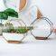 Factory Indoor Wooden Tray Fence Vase Floating Corner White Porcelain Planters Metal Gold Balcony Hanging Flower Pot For Wall