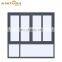 Popular 3 Tracks Sliding Window Stained Glass Sound Proof Sliding Aluminum Windows