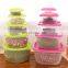 5pcs Wholesale Rainbow Color Bento Keep Fresh Box Square Fridge Microwave Plastic Food Container Food Storage Box With Lids