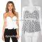 oem products ladies tops latest design fashion wrap chest top wholesale