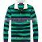 2014 Wholesale high Quality Mens Yarn Dyed Polo Shirt Long Sleeve Polo Shirts with Stripes