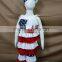  usa baby girl summer dress July 24 Independence Day Bow ruffles dress