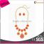 MIRI Necklace Set Luxurious Bib Necklace Cabochon Teardrops With Mini Beads Necklace