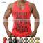 Factory directory 100% cotton printing logo mens gym tank top wholesale stringer singlet