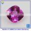 wholesale synthetic square checker cut pink ruby corundum stones