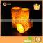 Cartoon Owl Battery Operated Real Wax Flameless Led Candle light Set