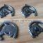 Sew-on Horse Head Logo Badges in Anti-Pewter Color -- Z1522