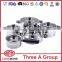 New style stainless steel cookware set with induction base for waterless cooking