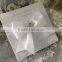 Hot sale elegant & personalized white lace wedding invitations with white ribbons & rhinestone brooches