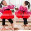 persnickety spring clothing, baby girls long sleeve floral chiffon ruffle dress and pants set