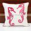 Sea horse linen cushion cover