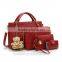 Fashion Women Messenger Bags Handbags PU Leather Female Bag 4 piece 1 Set