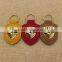 Handmade custom brown leather keychain/ red keychain/ yellow keychain promotion