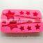 Custom Whisky Star Shape silicone ice cube mould with PP sticks