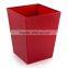 Leather red trash can (PU)