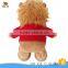 customize plush stuffed brown lion soft toy with t-shirt