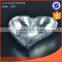 clear glass heart shape bowl with electroplate effect