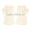 New design white color soft and warm knit autumn & winter short gloves mittens gauntlets lady