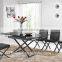 Z681 the best selling pu crocodile leather nordic metal dining chair