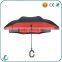 2016 new design manual open double canopy fashional inverted umbrella