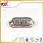 A/brass metal buckles and rivets brown paper hang tag for trade company