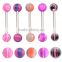 TR01047 cool piercing barbell colored banana tongue piercing