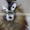 Real raccoon Fur Ball / Fluffy Ball Fur Keychain / Monster Fur Keychain