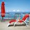 Wholesale beach lounge with 5cm cushion outdoor rattan lounge