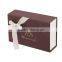 Glossy lamination collapsible gift boxes foldable gift ribbon box