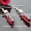 Beautiful Decorative Glass Vial Pendant Earring Glass Bottle With Blood Color Water Earring Novel Trendy Jewelry For Lady