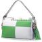 joint leather pouch color matched satchel bag women shoulder bag shopper bag