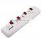 universal outlet eu ac plug power strip with individual switch